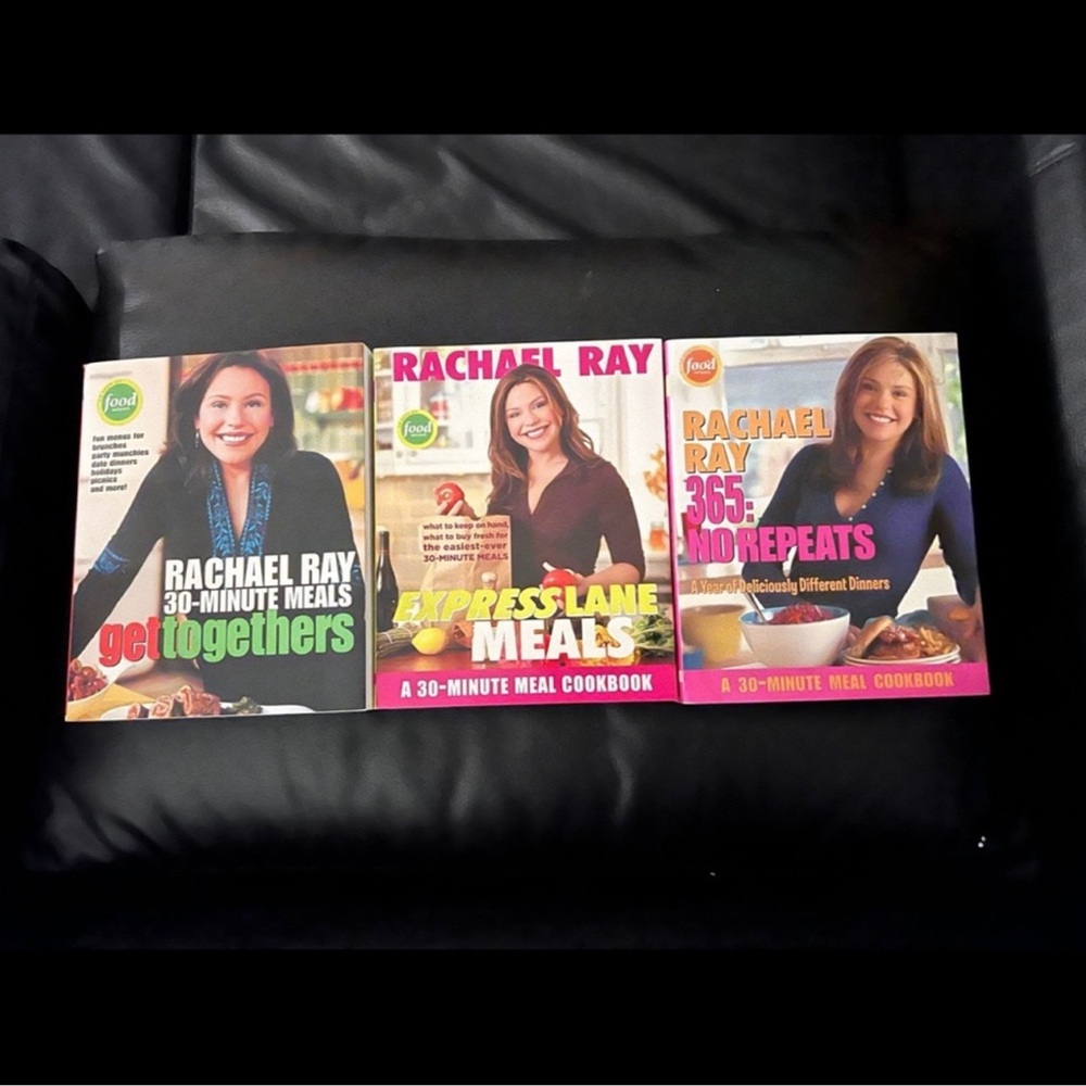 Rachael Ray 3-Book 30-Minute Meal , THE FAST LANE & no repeat Cookbook Sets♥️